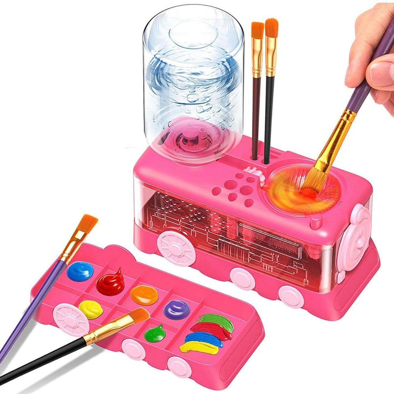 Automatic Brush Washer with Water Change