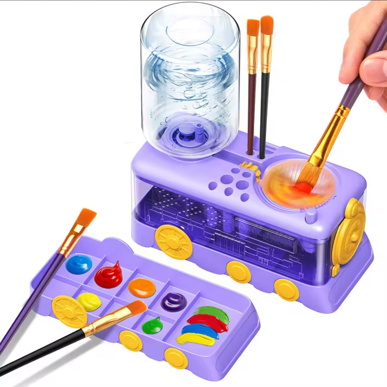 Automatic Brush Washer with Water Change